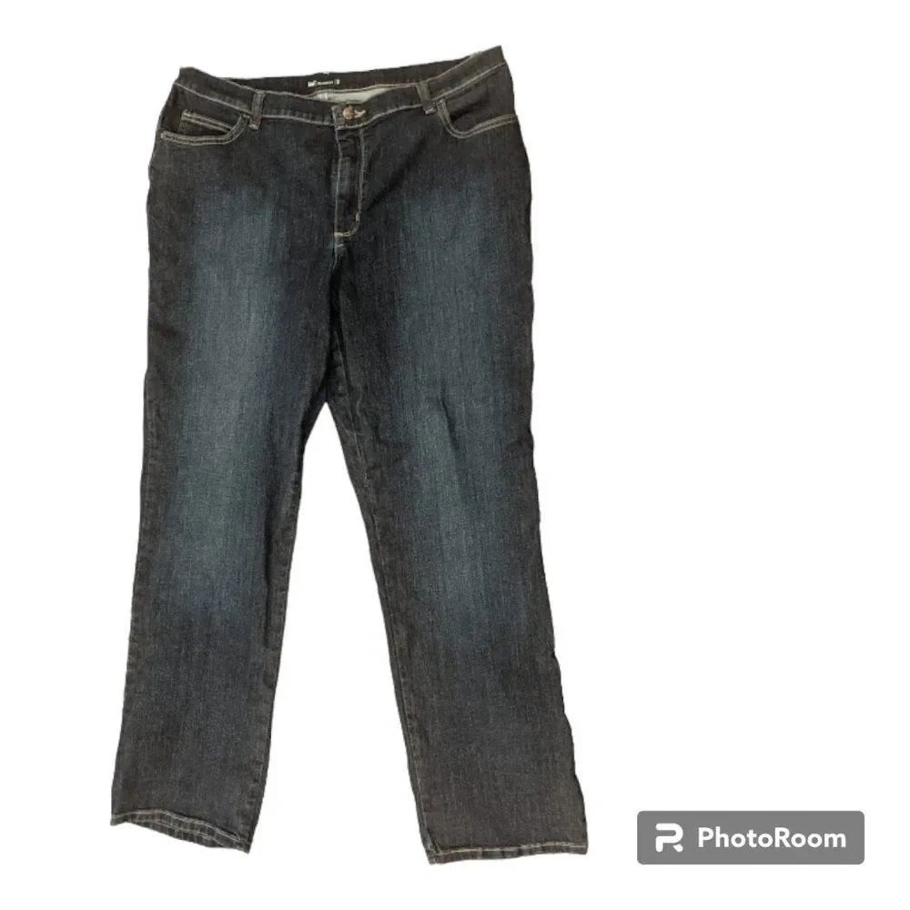 Lee Relaxed Fit Straight Leg Blue Denim Jeans Size 18M